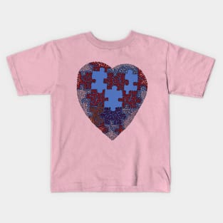 Puzzle Heart Missing Pieces Kids T-Shirt